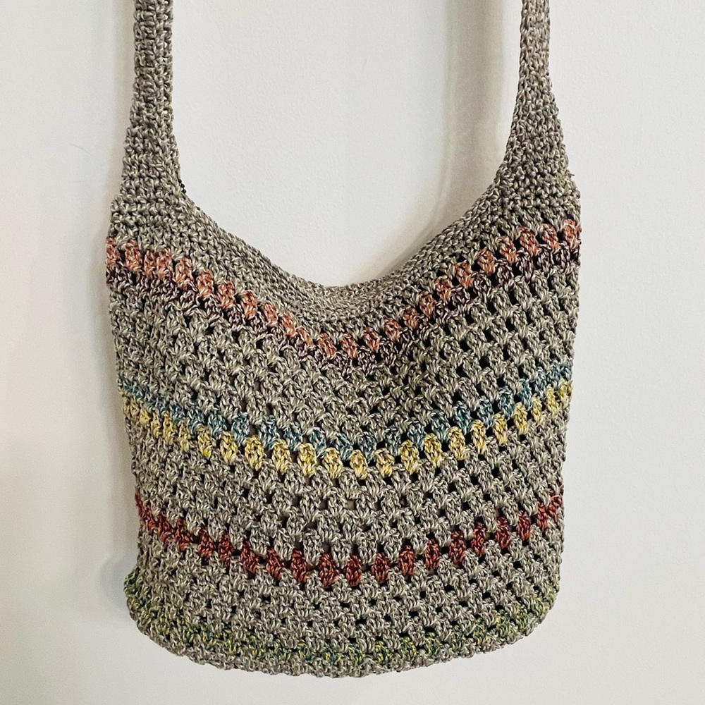 The Sak Originals Crochet Crossbody Bag – Like New Boho Knit Purse